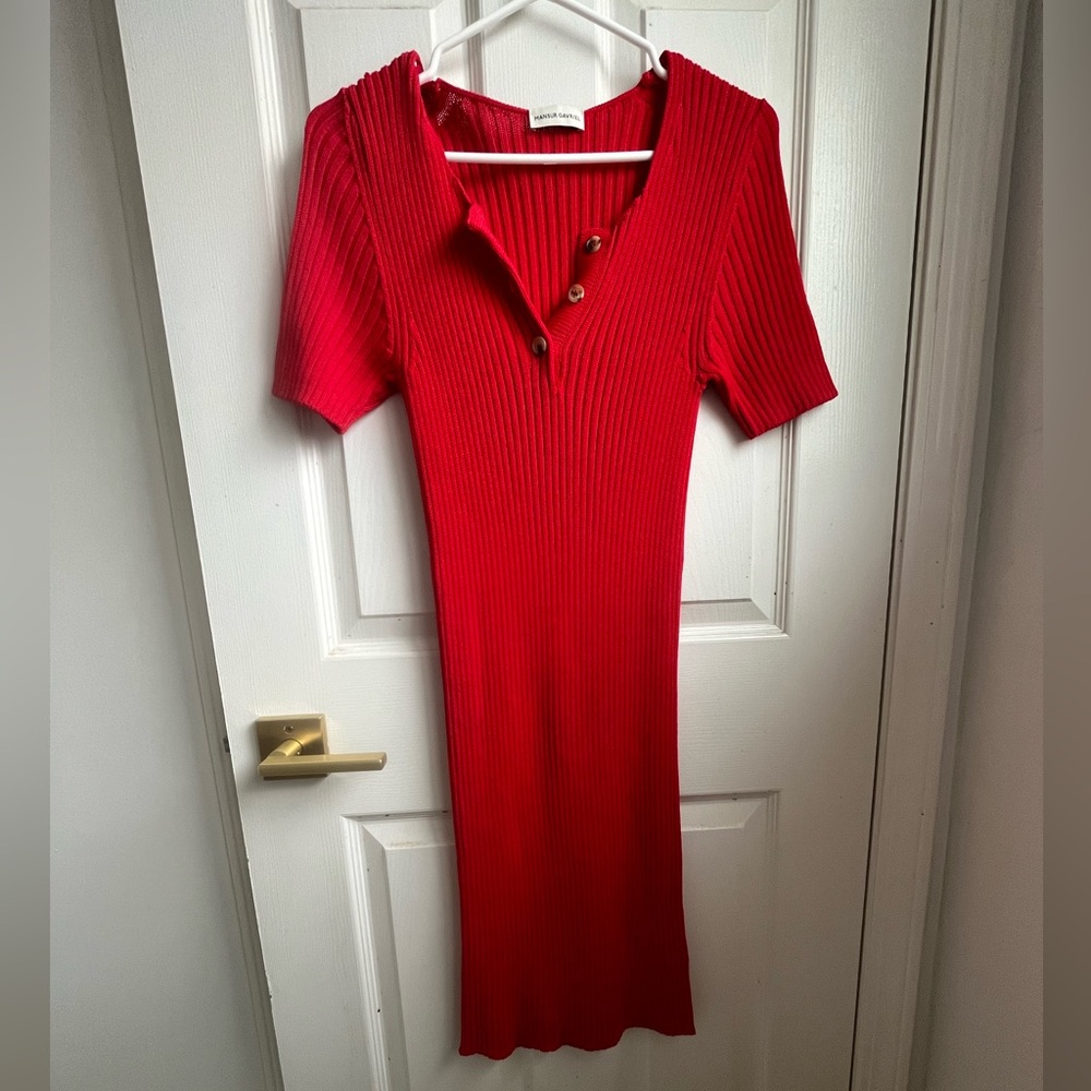 Mansur Gavriel | Red Knit Dress | M